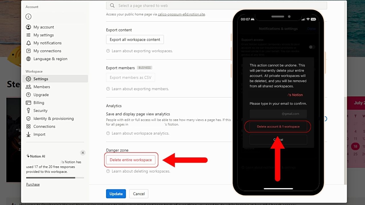 How To Delete Workspace And Teamspace In Notion