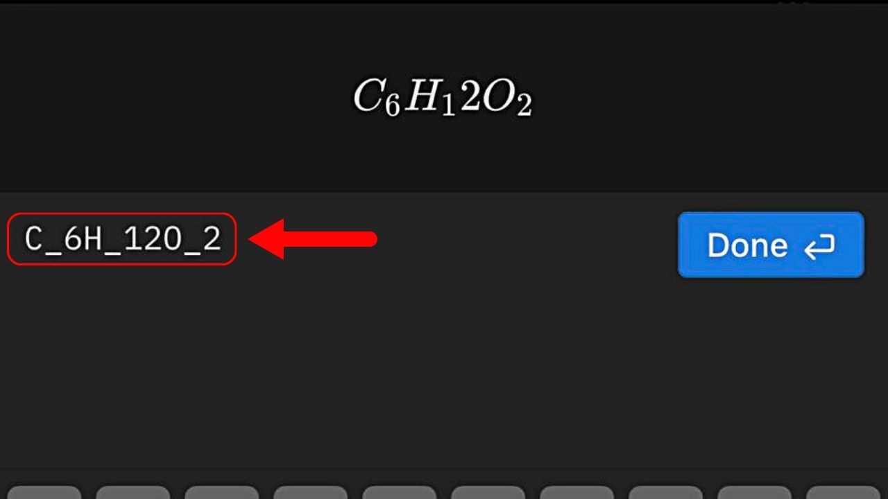 How to Add Block Equations with Subscripts in Notion Mobile Step 3