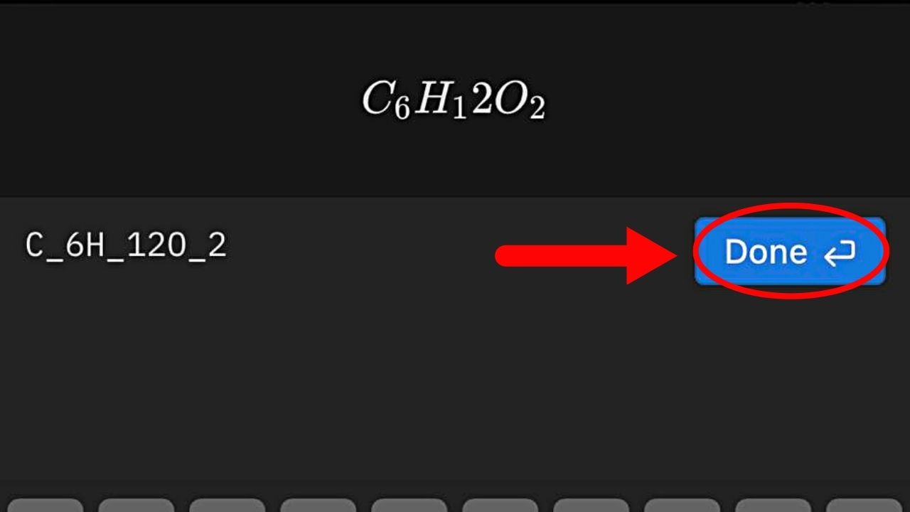 How to Add Block Equations with Subscripts in Notion Mobile Step 4