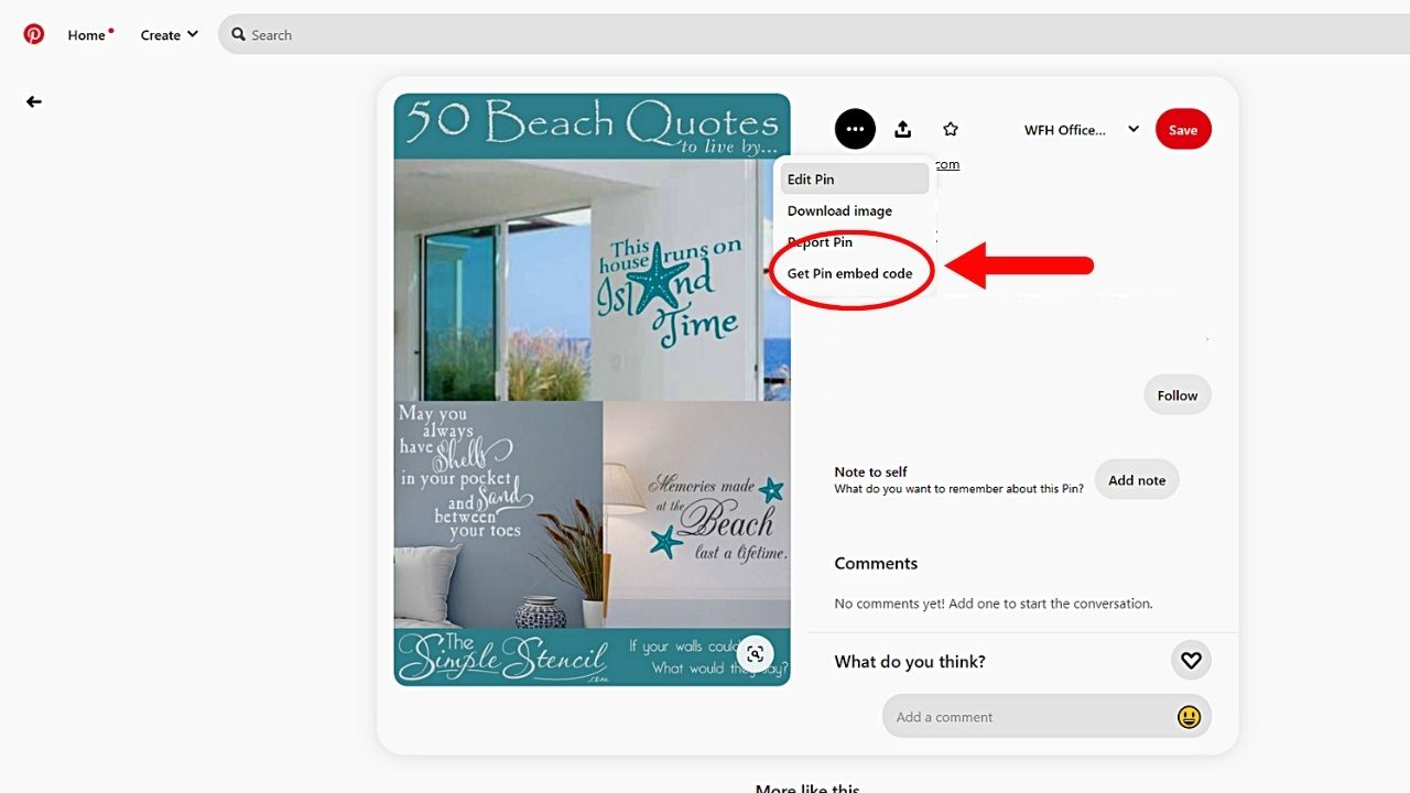 How to Add Pinterest Image from Apption Step 3