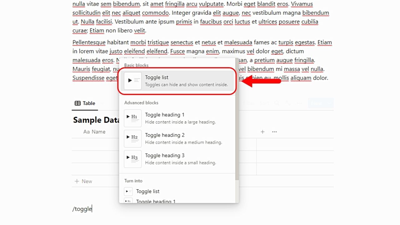 How to Change the Background Color of Databases in Notion (Desktop) Step 2