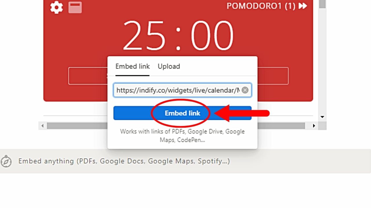 How to Embed Google Calendar from Indify Step 7
