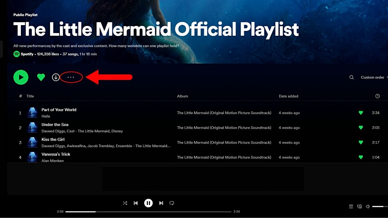 How to Embed Spotify Playlist in Notion by Copying the Playlist Link Step 1