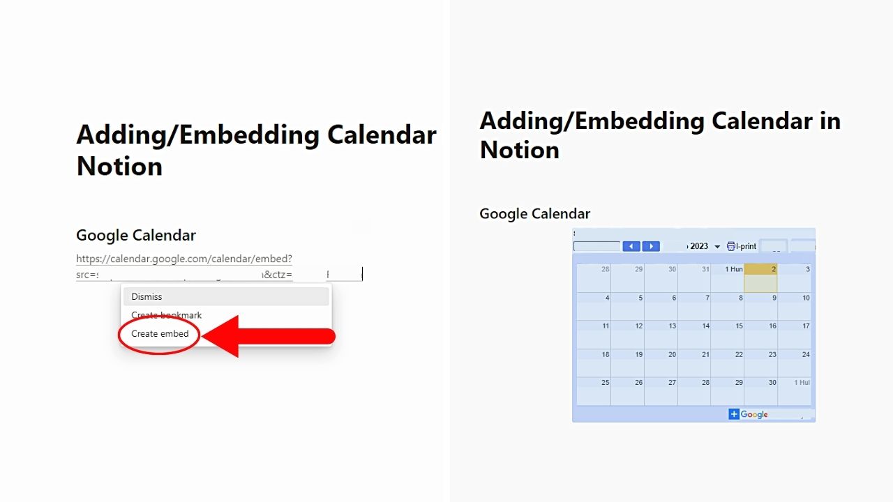 How to Add/Embed Calendar in Notion By Native Calendar Embed Step 7