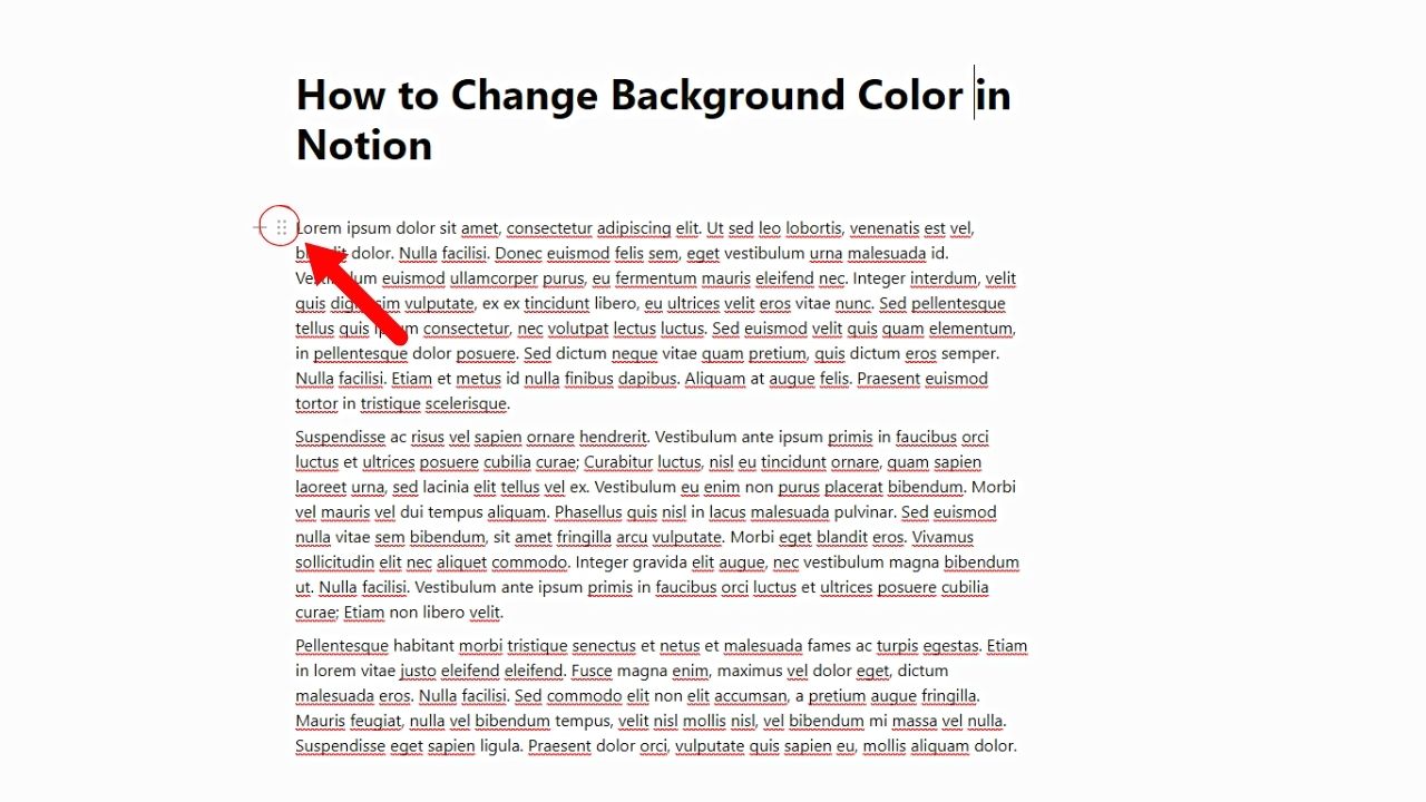 Changing the Background Color in Notion (Desktop) Step 1