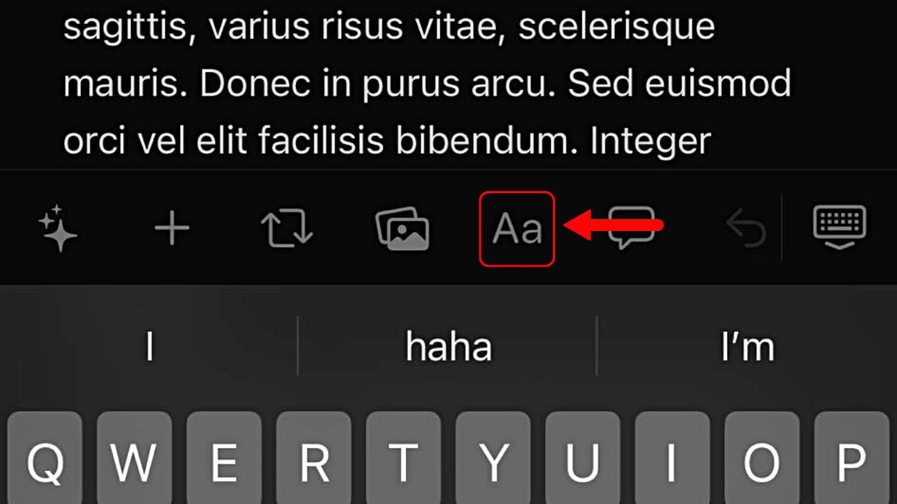 Changing Text Color in Notion (Mobile) Step 3