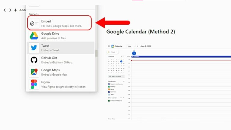 How to Add/Embed Calendar in Notion (2024)