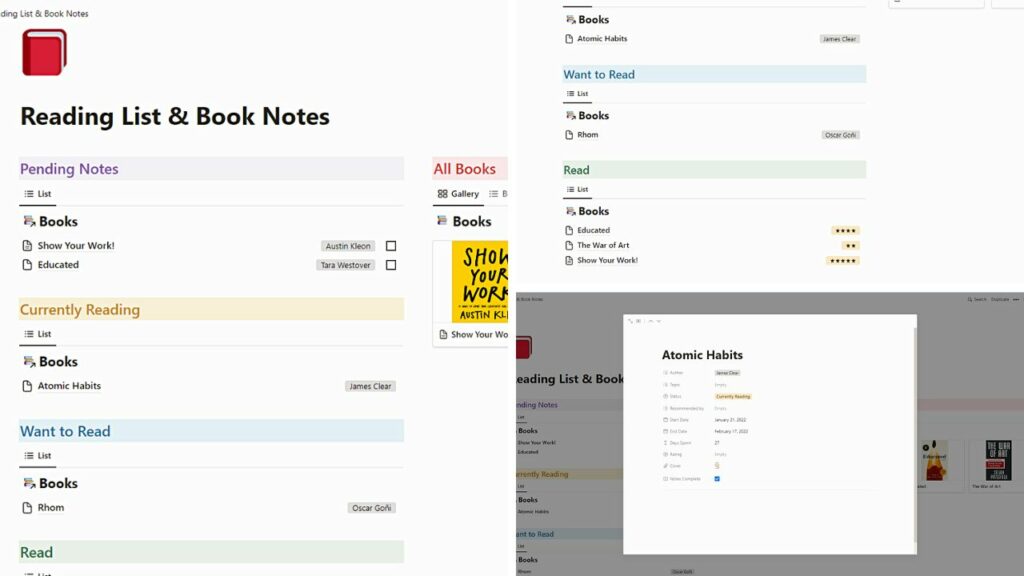 10 Best & Free Notion Book Tracker Library Templates 2024
