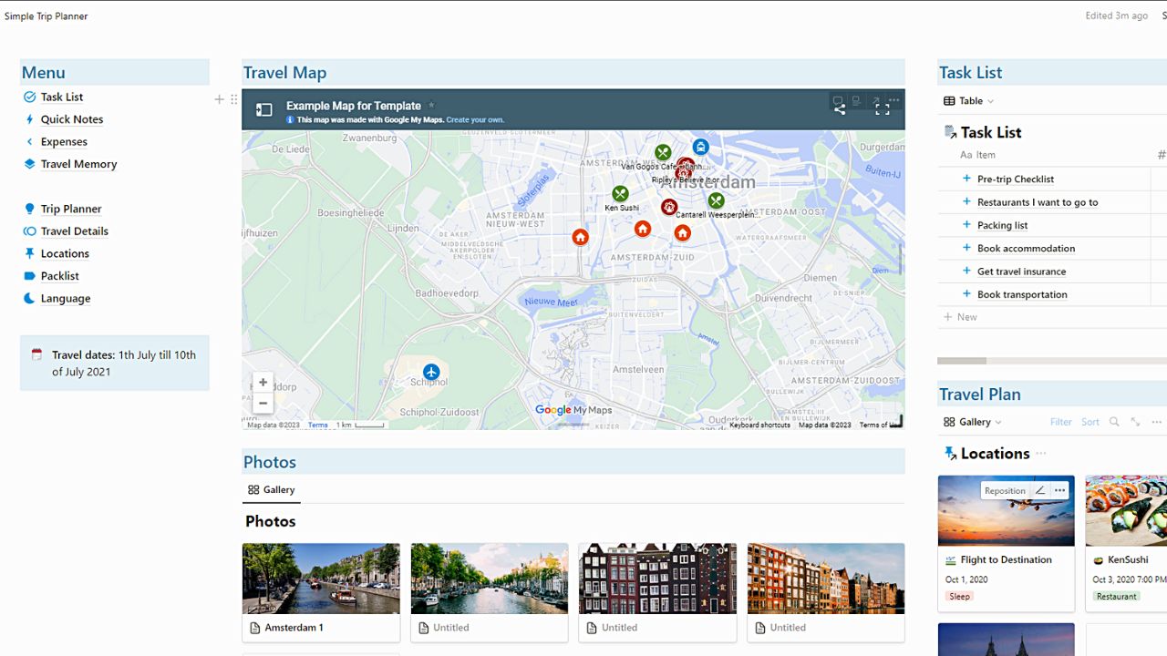 simplistic travel plan Template