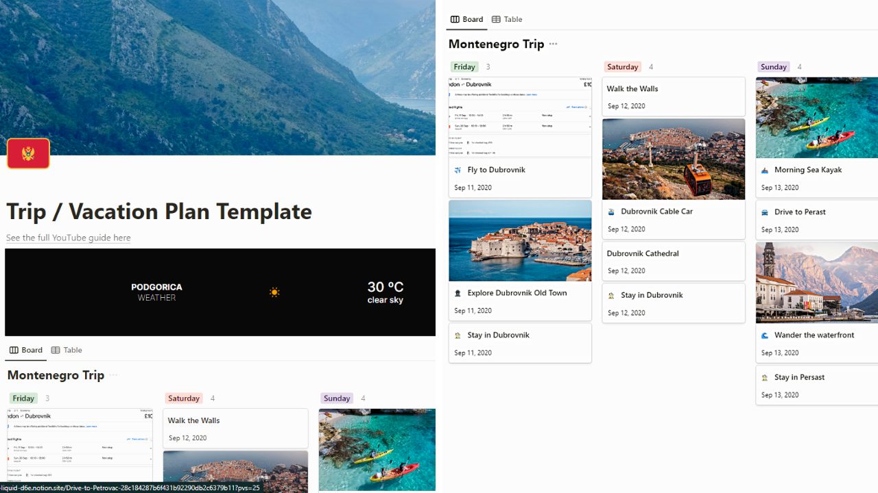 Travel Itinerary by Tom Littler Free Notion Travel Template