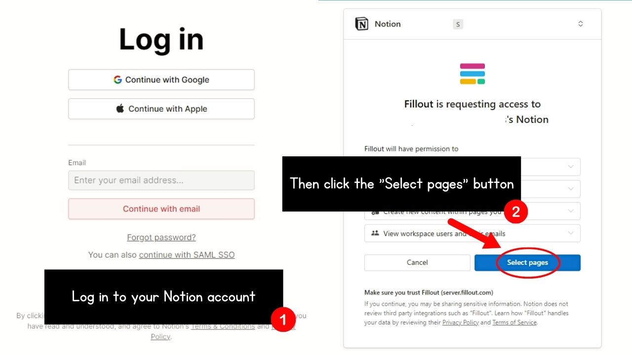 Connecting Notion Database with External Form Builder Tool to Create a Form in Notion Step 3