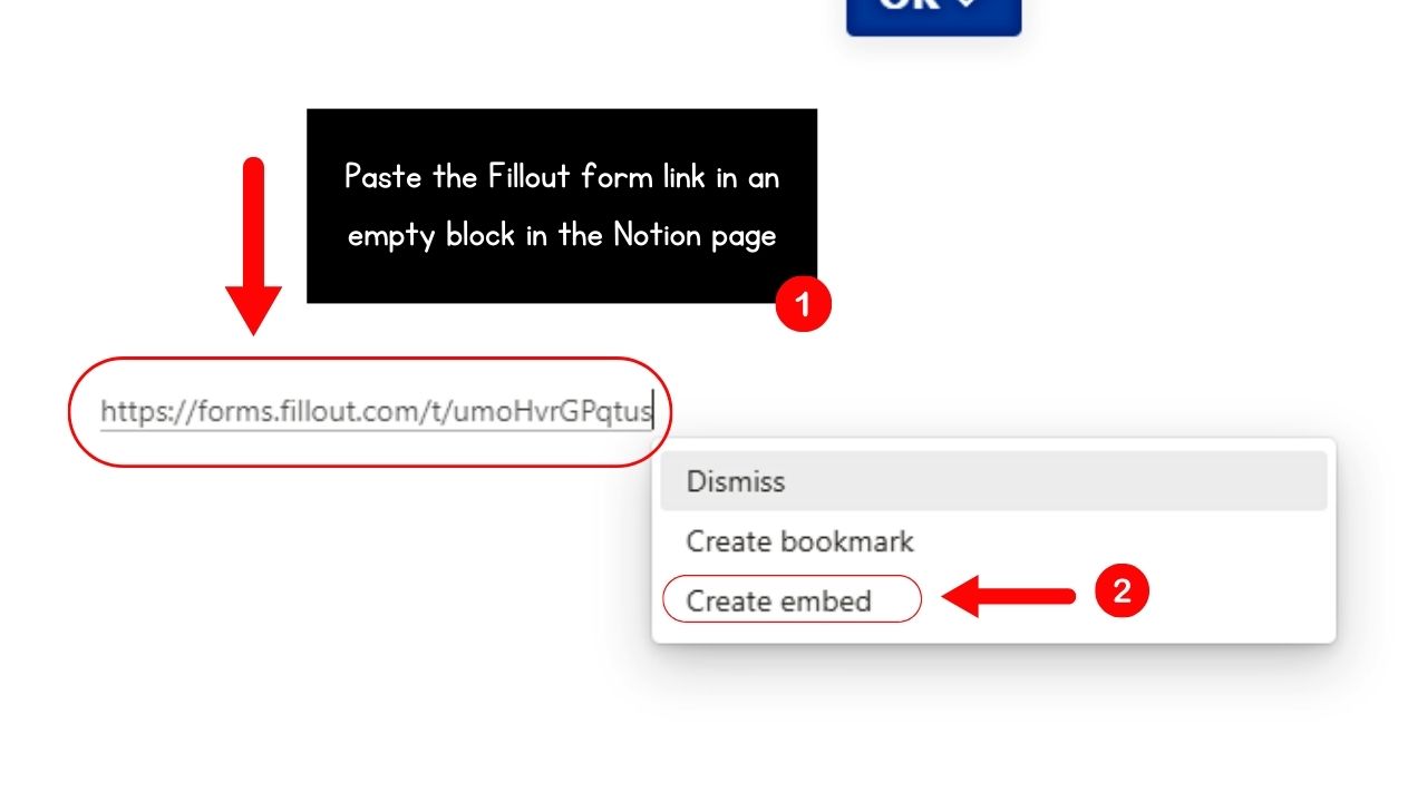 Connecting Notion Database with External Form Builder Tool to Create a Form in Notion Step 8