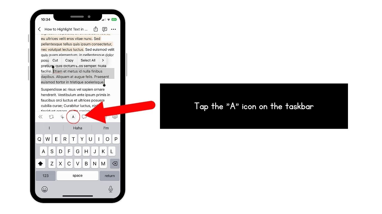 How to Highlight Existing Text in Notion Mobile Step 4