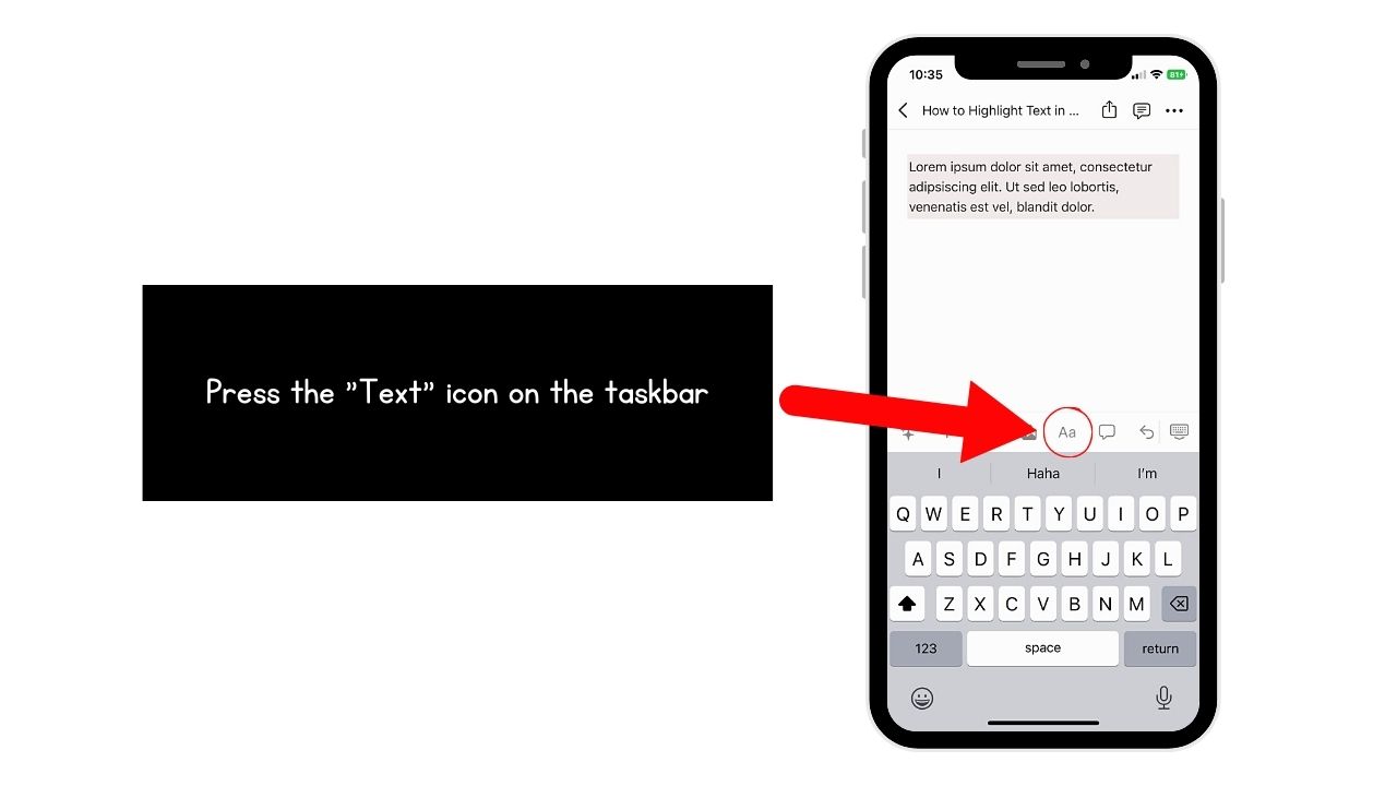 How to Highlight New Text in Notion Mobile Step 2