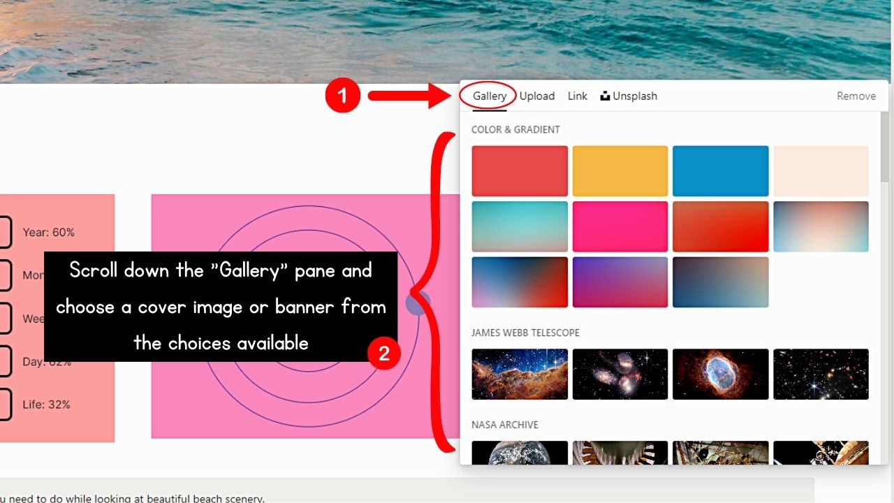 How to Add Notion Cover Image/Banner Step 2