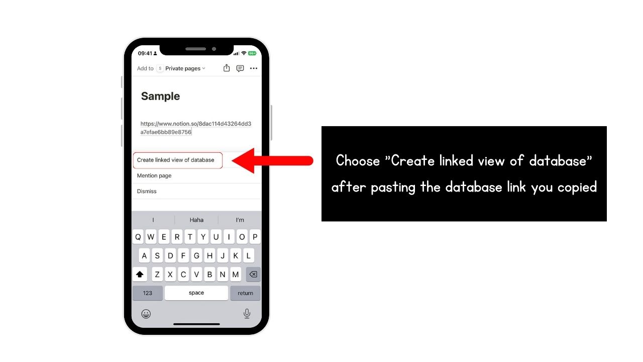 How to Duplicate Databases in Notion Mobile With Linking Step 5