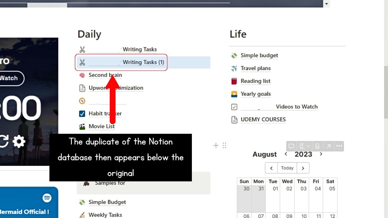 How to Duplicate Databases in Notion Without Linking (Desktop) Step 3