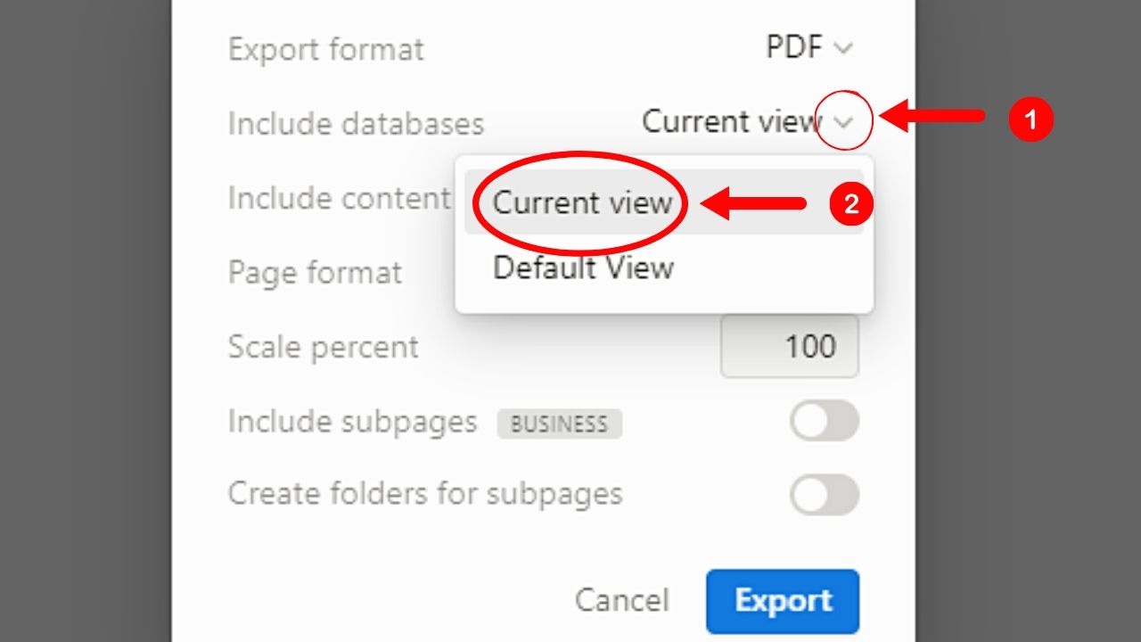 How to Export a Notion Page as PDF (Website or Desktop) Step 4