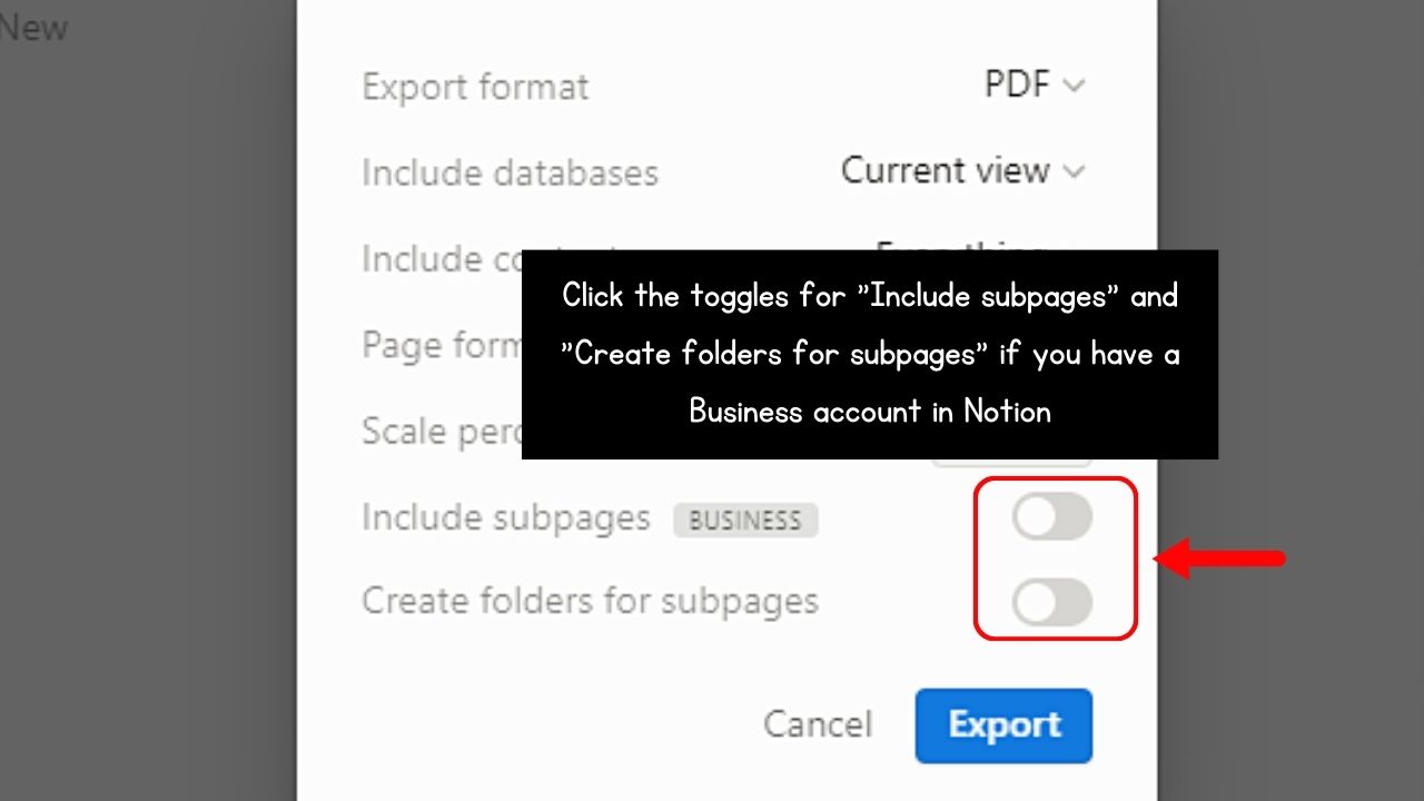 How to Export a Notion Page as PDF (Website or Desktop) Step 8