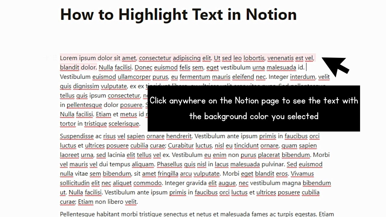 How to Highlight Text in Notion With Text Added (Desktop or Web) Step 5