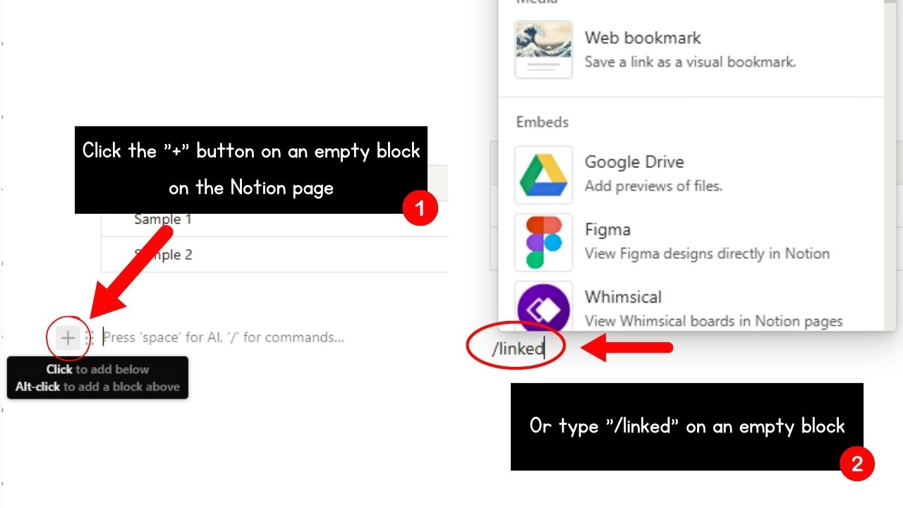 How to Link Databases in Notion (Desktop) Step 1