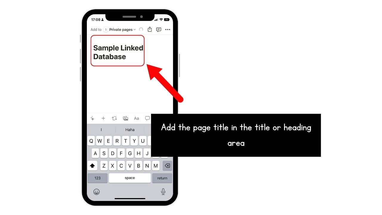 How to Link Databases in Notion (Mobile) Step 2