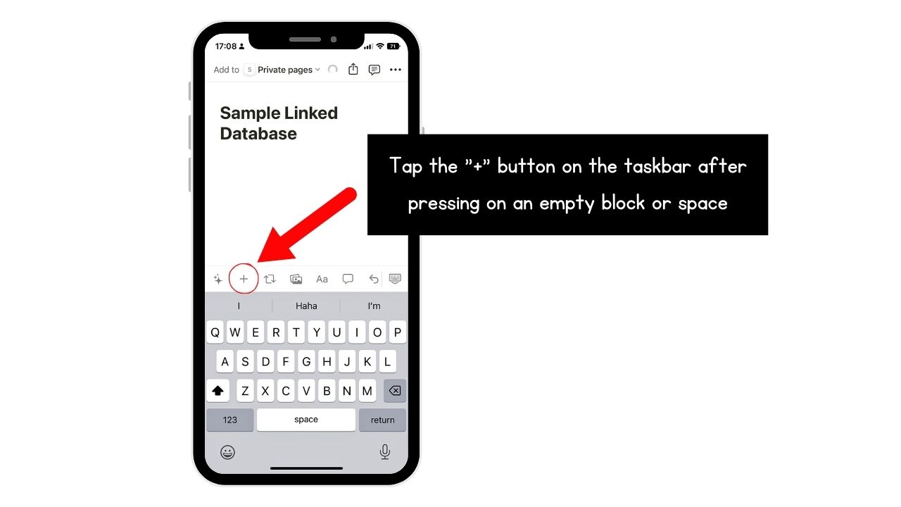 How to Link Databases in Notion (Mobile) Step 3