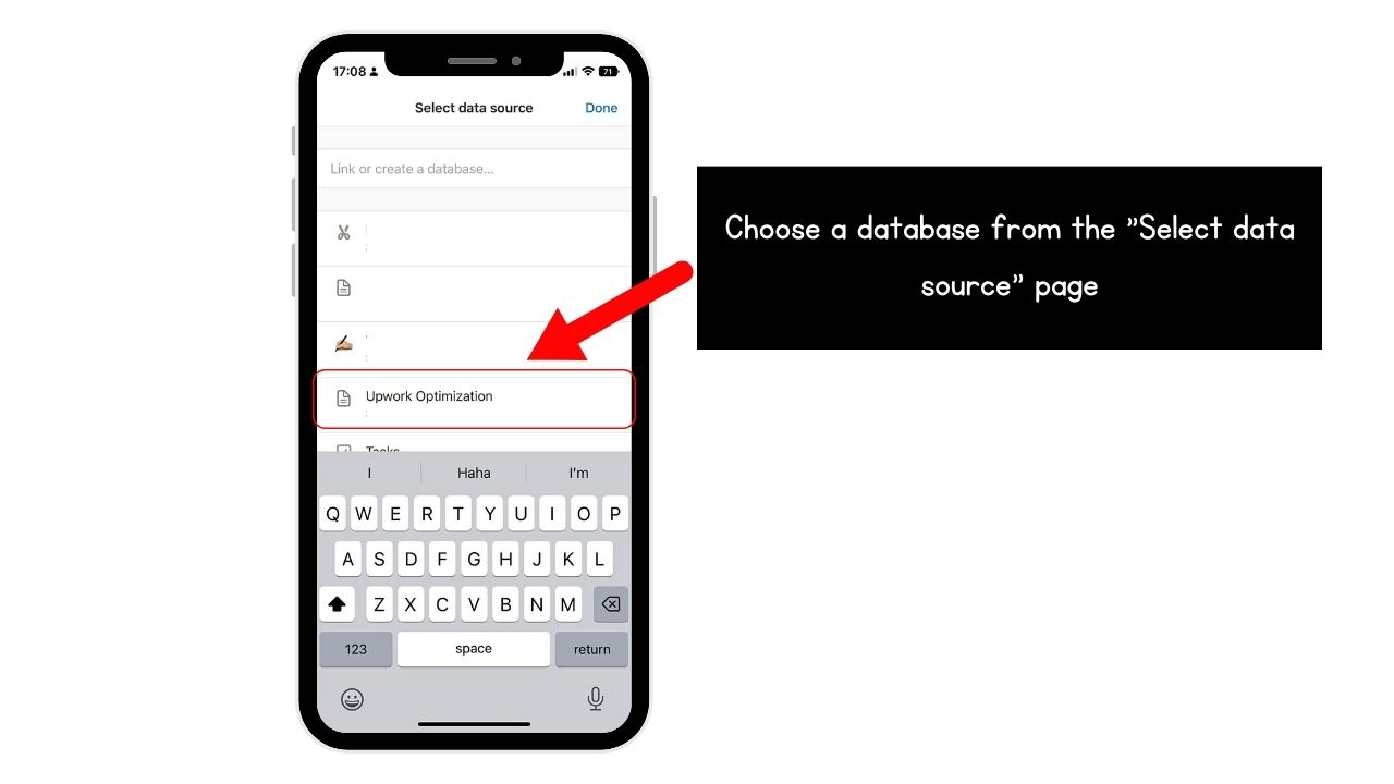 How to Link Databases in Notion (Mobile) Step 5