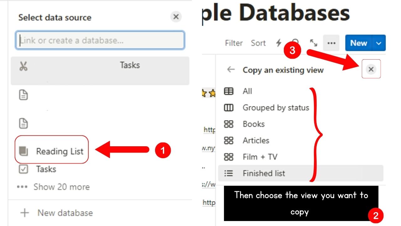 How to Link Multiple Databases in Notion Step 1