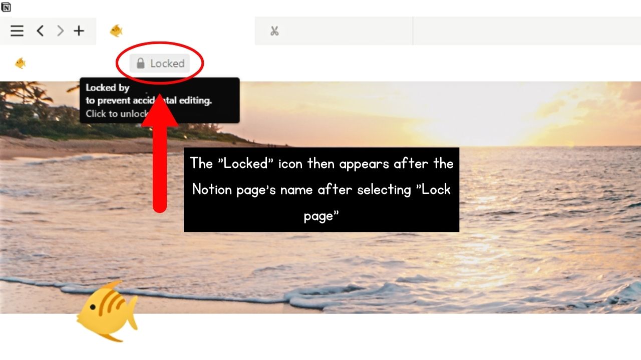 How to Lock Pages in Notion Using the Lock Page Feature Step 2
