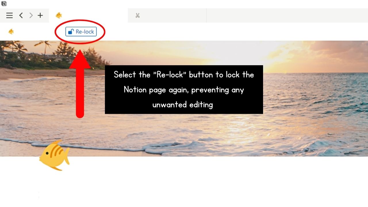 How to Lock Pages in Notion Using the Lock Page Feature Step 3