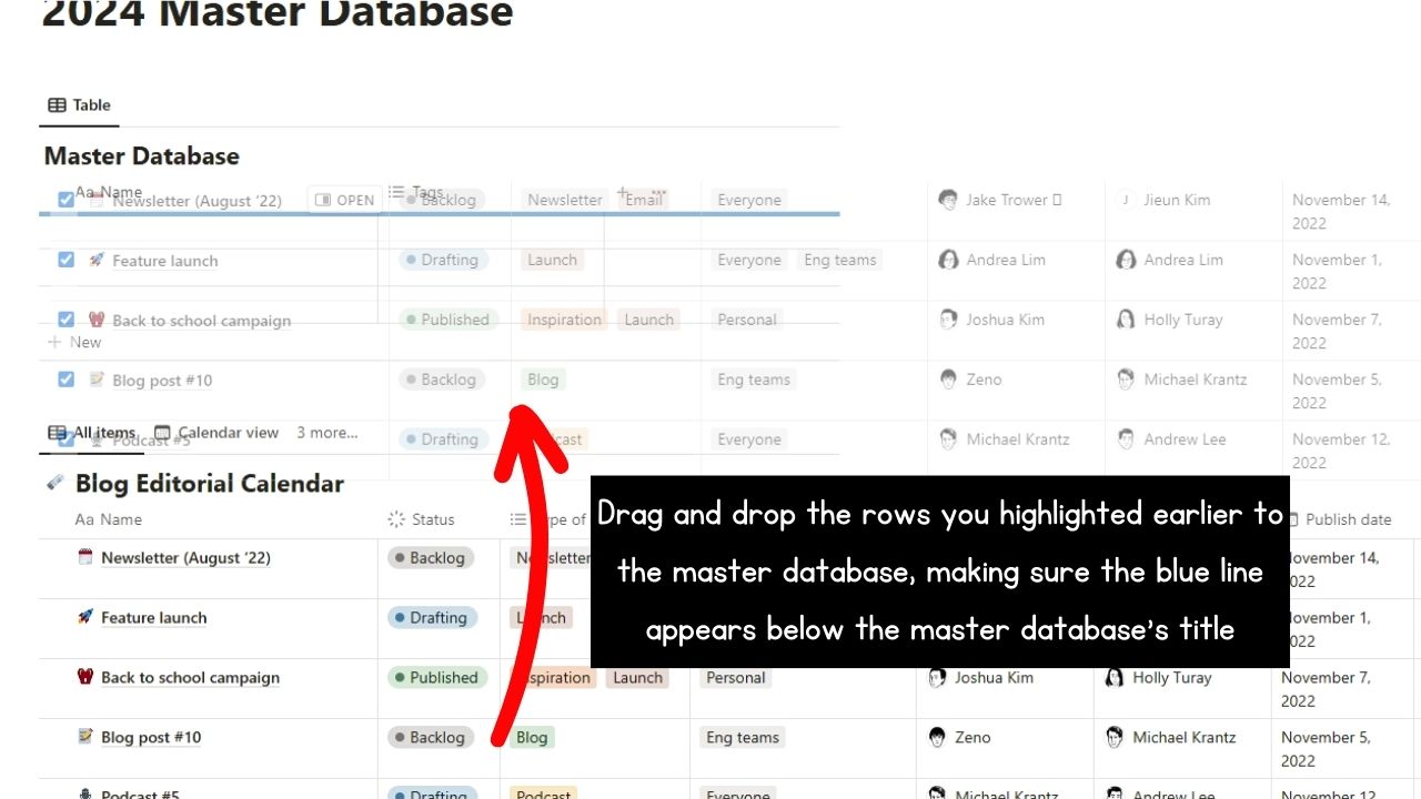 How to Merge Multiple Databases in Notion Step 5