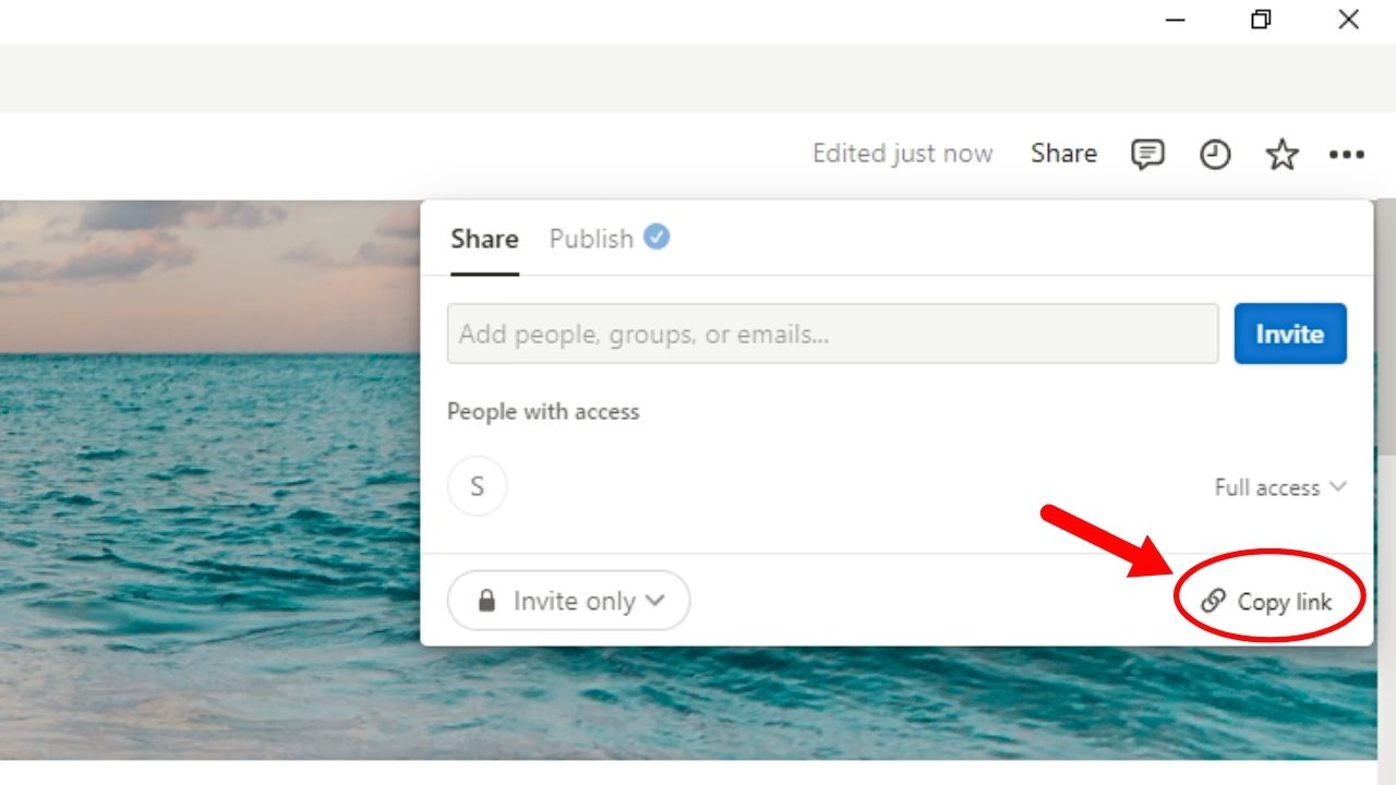 How to Share a Locked Page in Notion Step 5