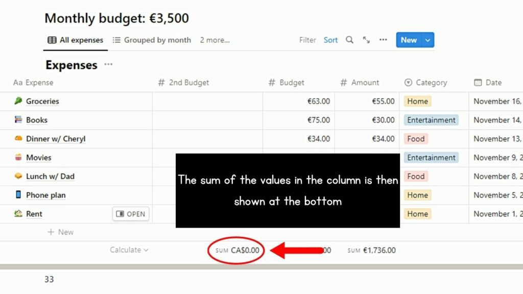 how-to-sum-a-column-or-row-in-notion