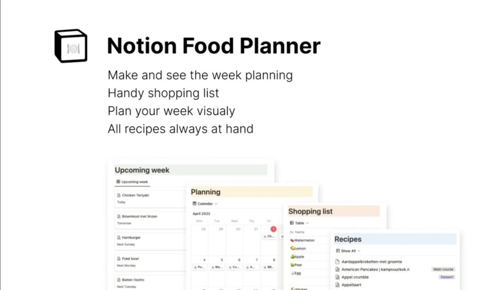 Notion Food Planner