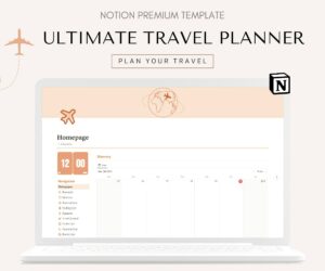 travel planning notion template free