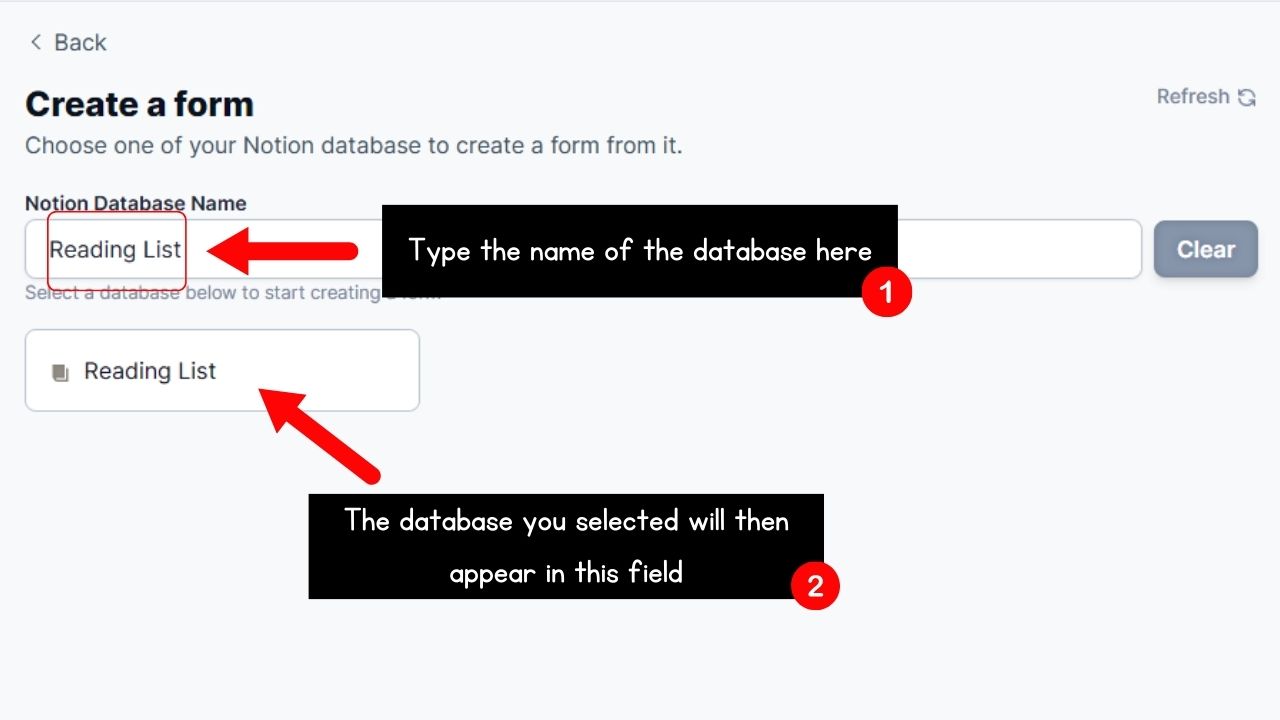 Use of an Official Notion Integration to Create a Form in Notion Step 4
