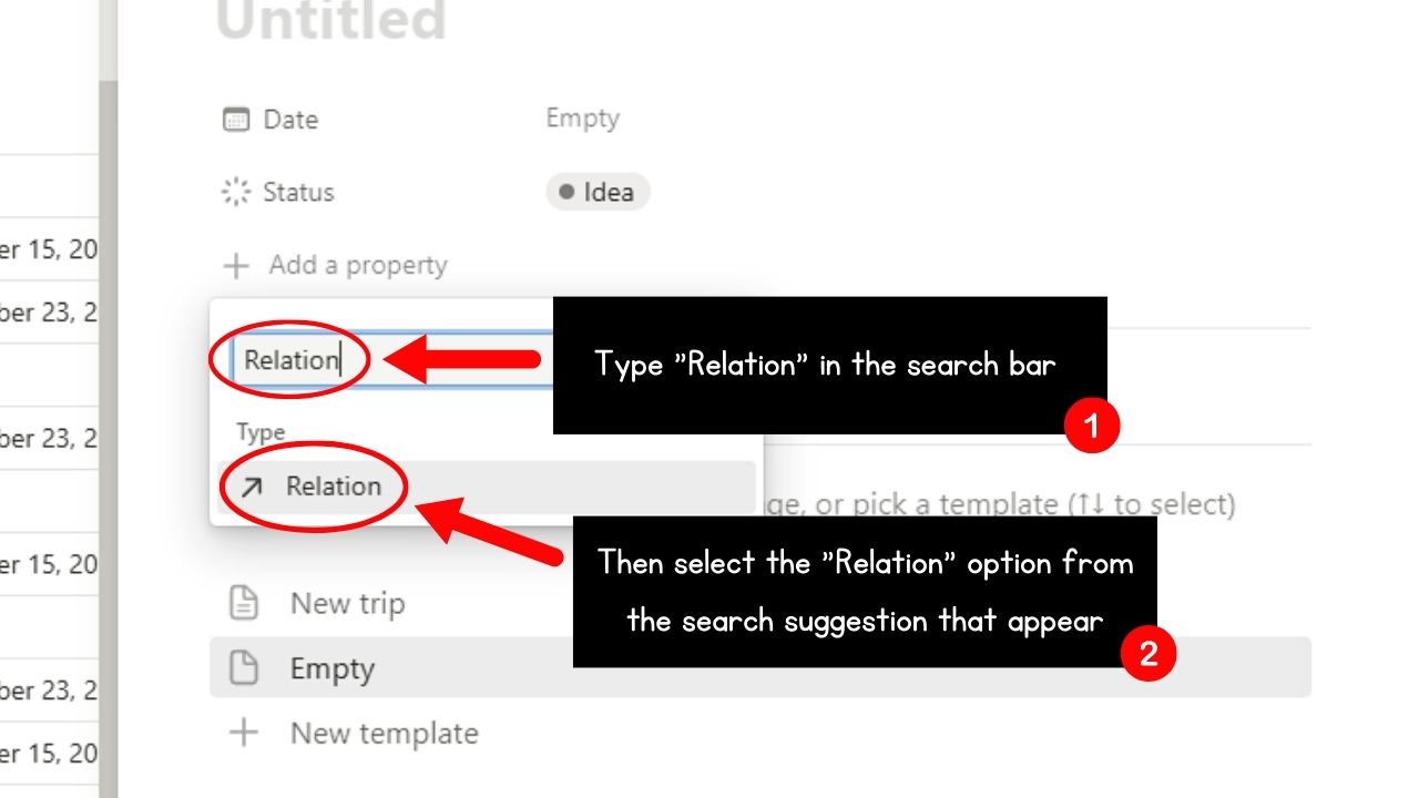 Using the Relation Function to Merge Databases in Notion Step 3