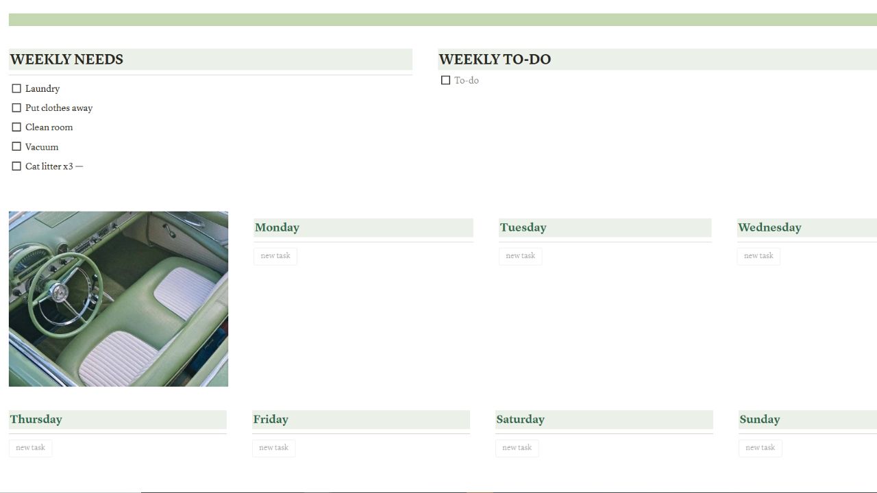 Aesthetic Weekly Planner by Samantha Rieli Best and Free Notion Weekly Planner Templates