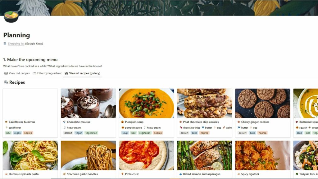 10 Free Notion Recipe & Meal Planner Templates (2024)