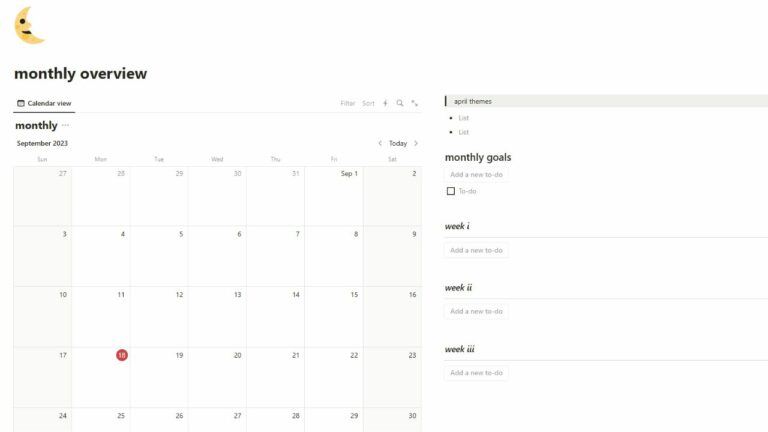 10 Best & Free Notion Monthly Planner Templates (2024)