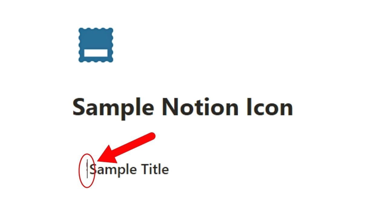 How to Add Emojis as Notion Icon Next to Title Step 1