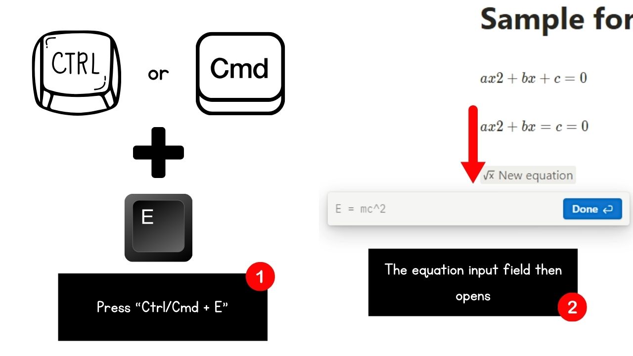 How to Add Inline Notion Math Equations Using Keyboard Shortcuts Step 1