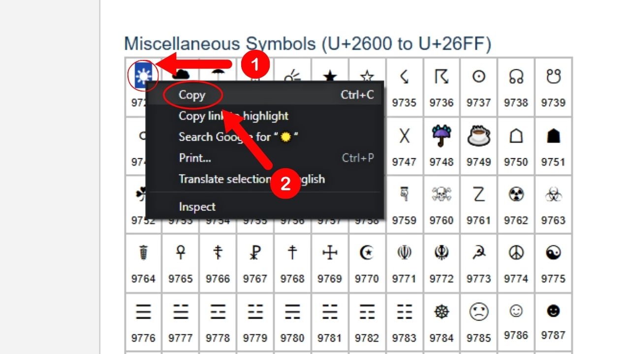 How to Add Unicode Symbols as Notion Icon Next to Title Step 2