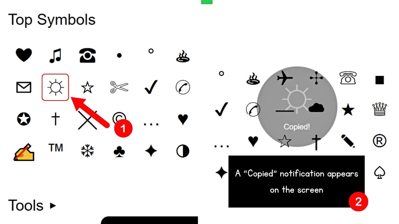 How to Add Unicode Symbols as Notion Icon Next to Title Step 2