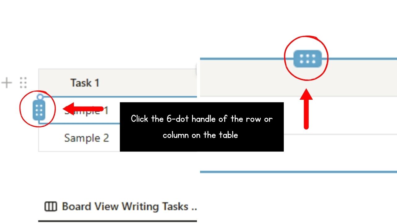 How to Clear a Table in Notion Step 1