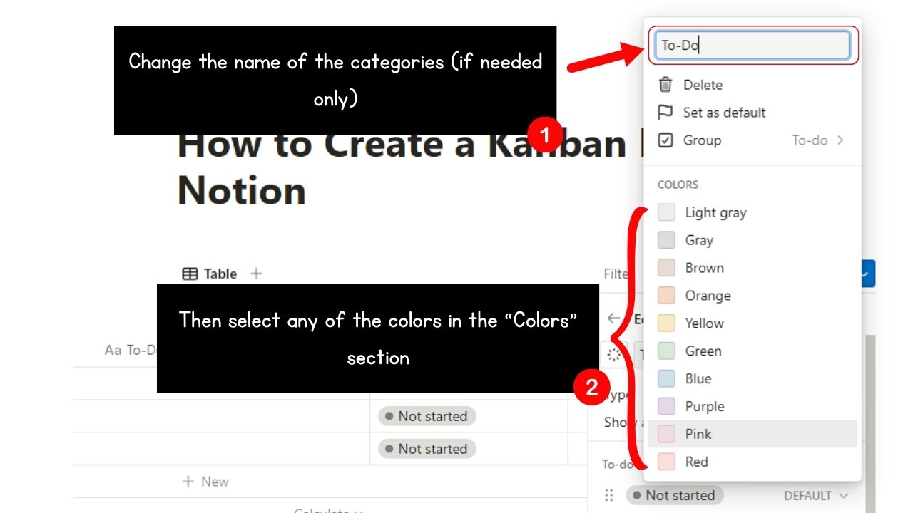 How to Create a Kanban Board in Notion Step 4