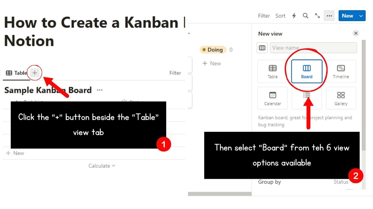 How to Create a Kanban Board in Notion Step 6