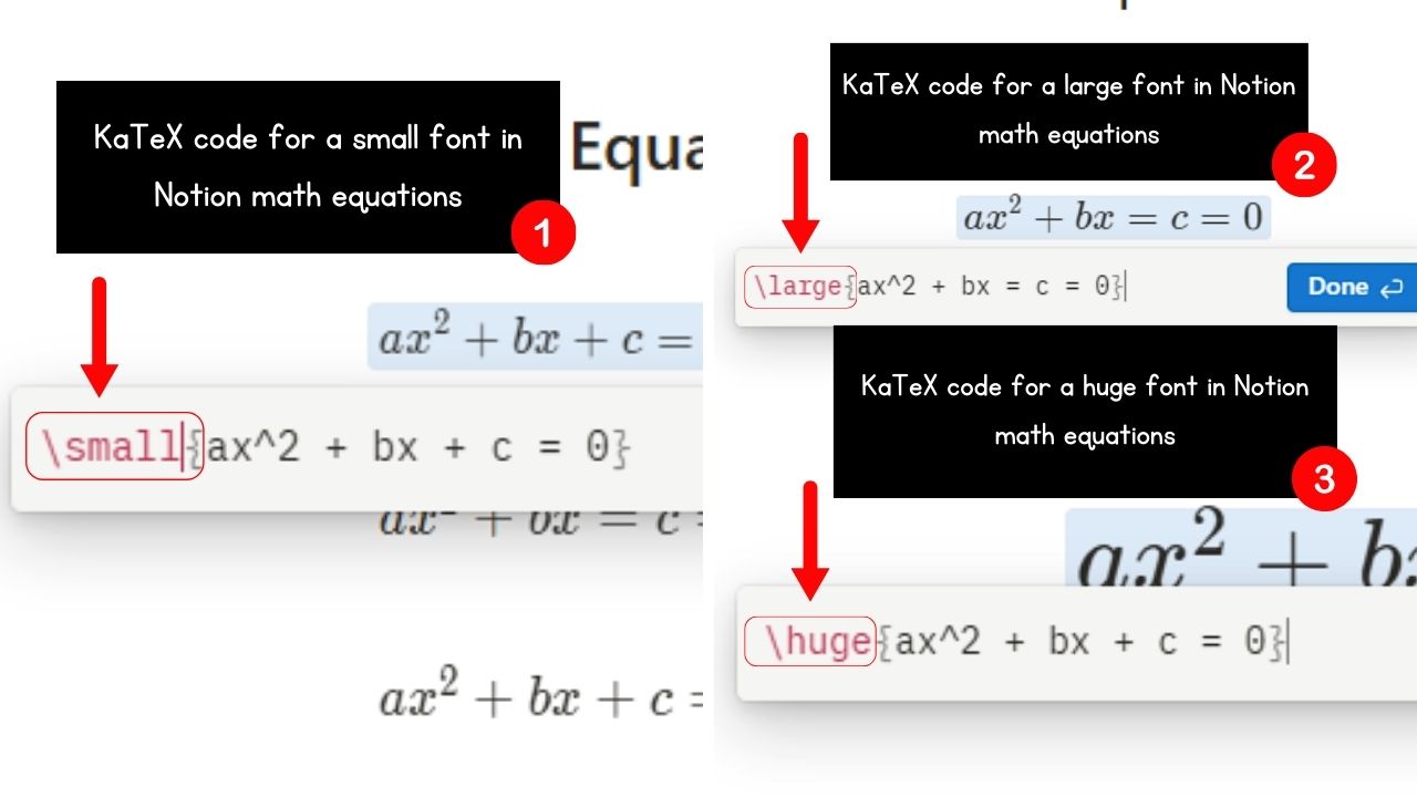 How to Customize Notion Math Equations (Symbols) by Changing the Size of the Equations or Symbols