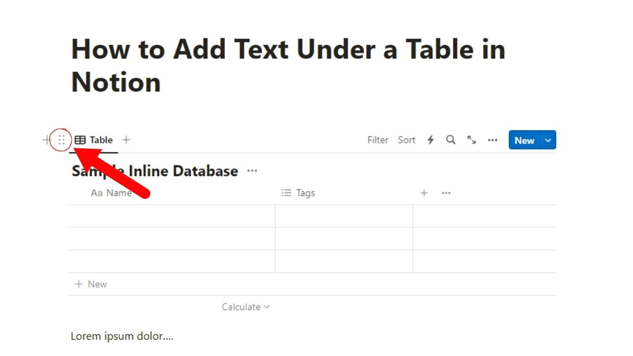 How to Delete Database in Notion Step 1